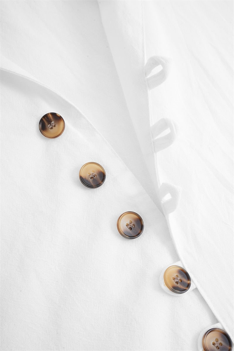 Men's Cotton Linen Shirt- Button-Up Band Collar