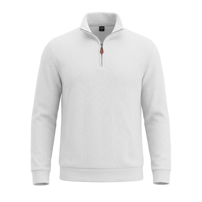Jacquard Comfort Quarter Zip Sweatshirt