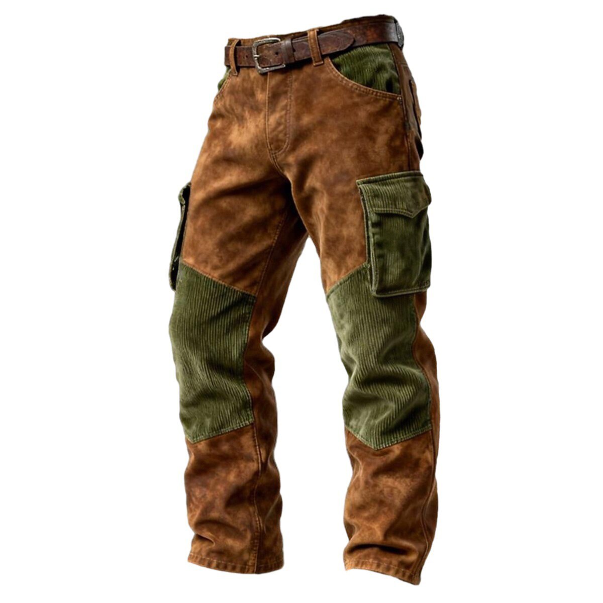 Pocketed Corduroy Cargo  Pants