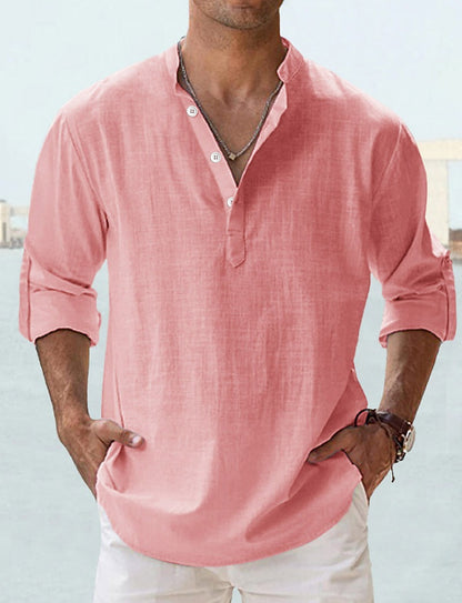 Men's Everyday Linen Shirt - Long Sleeve Button-Up