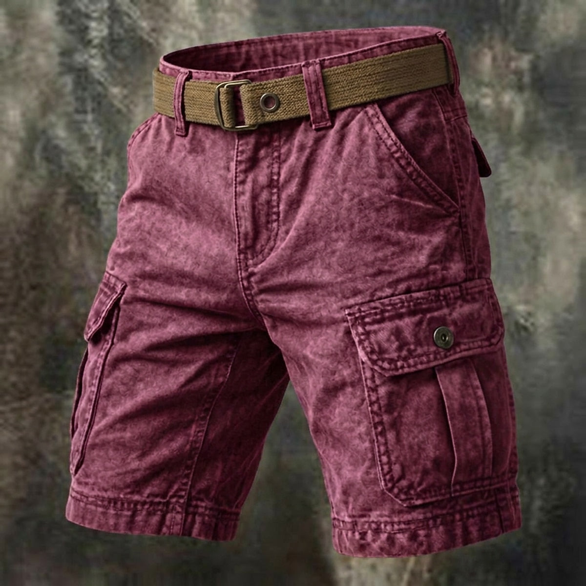 Vintage Washed Cotton Cargo Shorts
