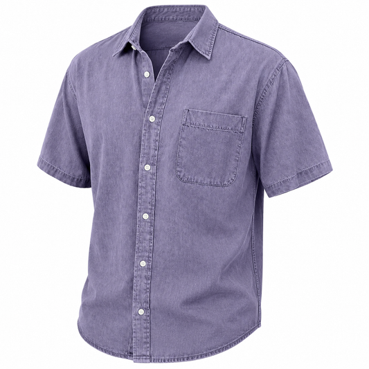 Soft Washed Cotton Pocketed Shirt