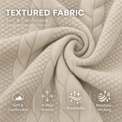 Soft Jacquard Quarter Zip Polo