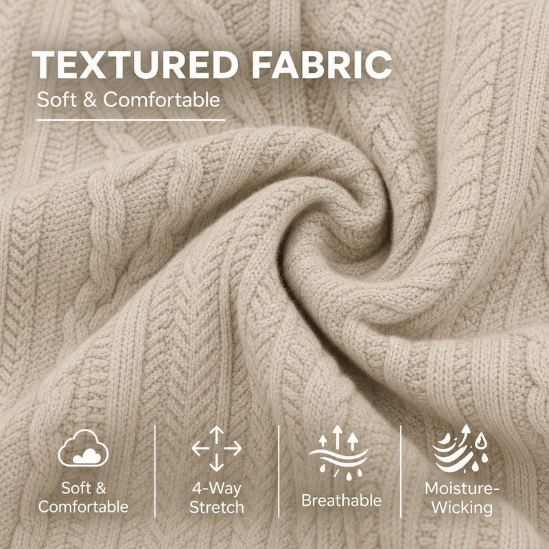 Patchwork Jacquard Textured Sweatshirt