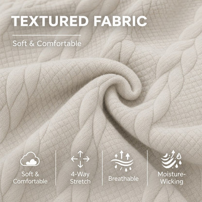 Men's Jacquard Soft Zipped Polo