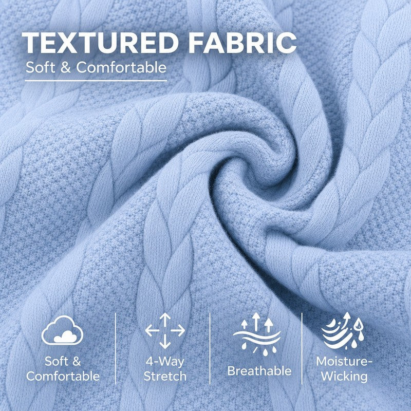 Comfort Jacquard Quarter Zip Polo