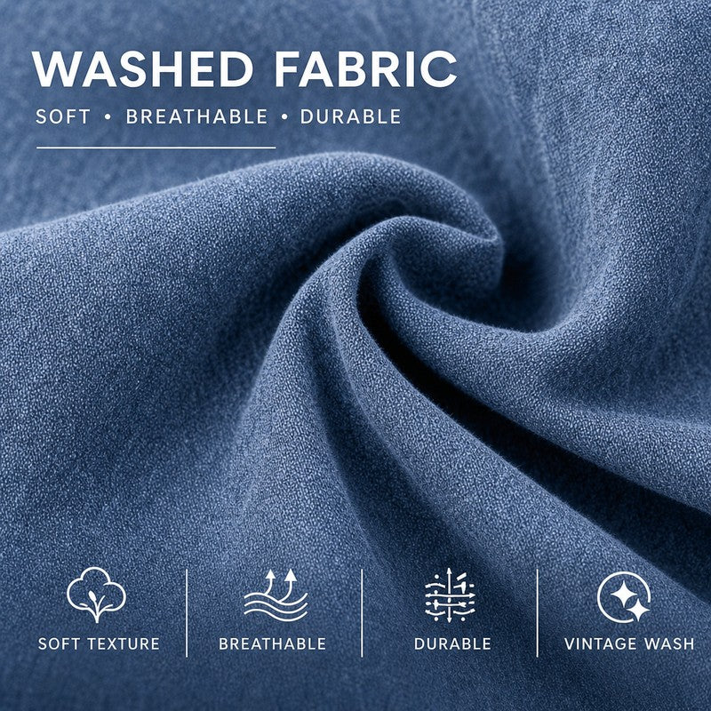 2-Pack Broken-In Cotton Zip Up Henley Shirts