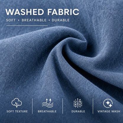 2-Pack Broken-In Cotton Zip Up Henley Shirts