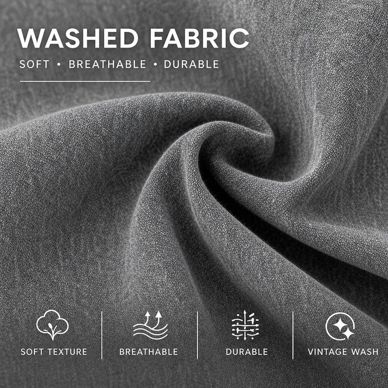 100% Cotton Vintage Washed Henley T-Shirt