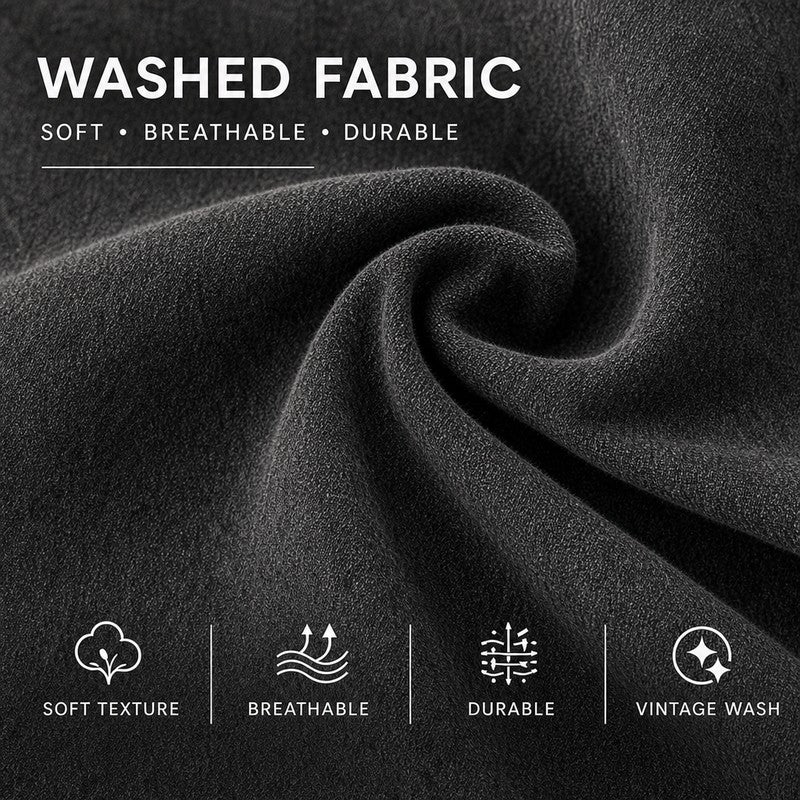 Washed Cotton Button Work Shirt