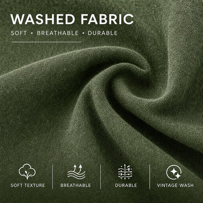 Colorblock Washed Cotton Henley Shirt