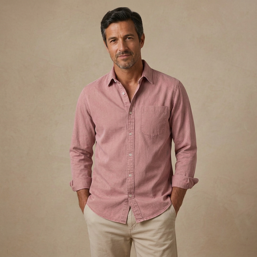 Long Sleeve Button Up Cotton Shirt