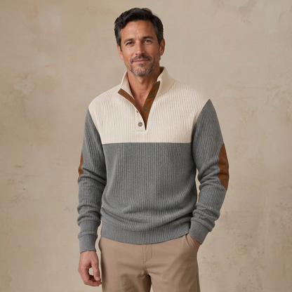 Stylish Patchwork Corduroy Sweatshirt