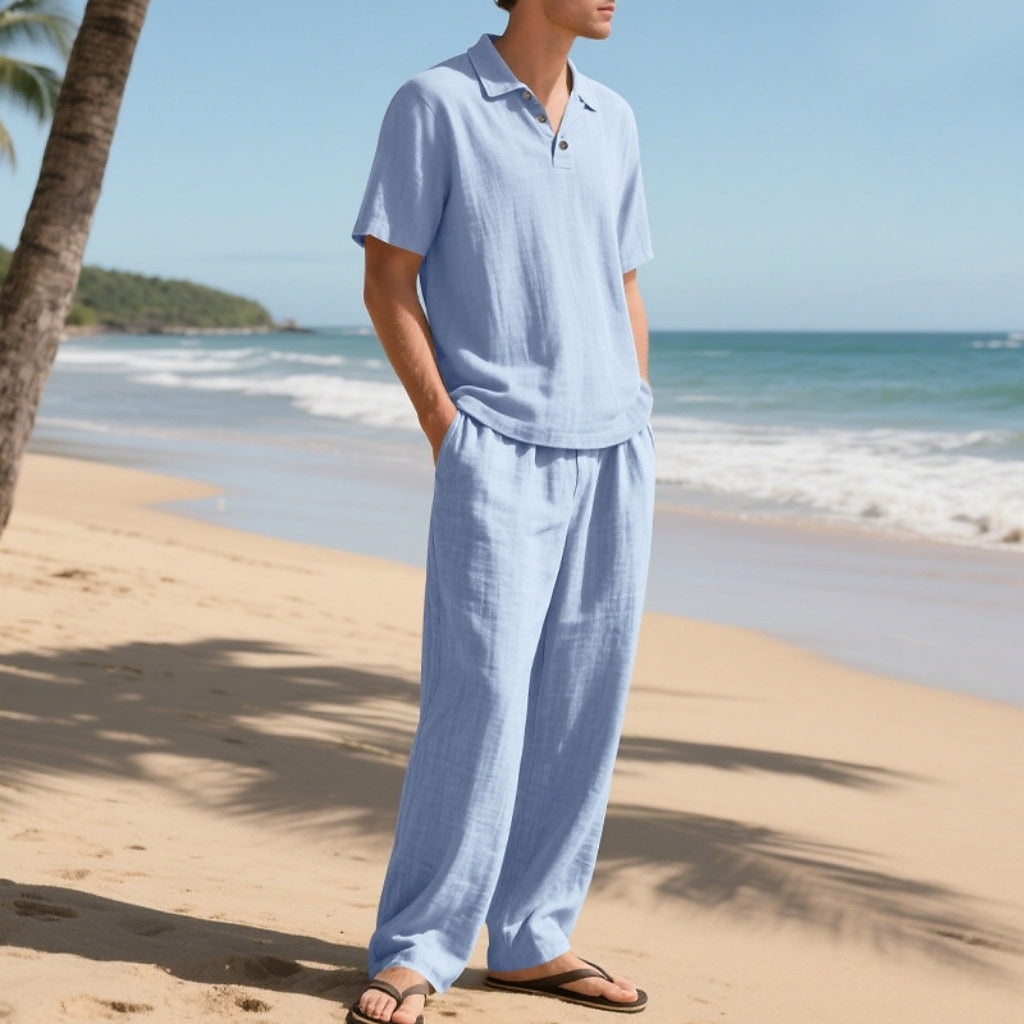 Cotton Linen Set-Shirt and Pants