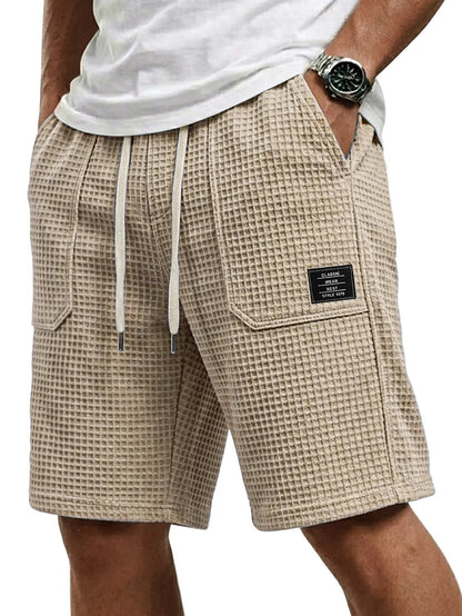 Men's Waffle Shorts With Pockets