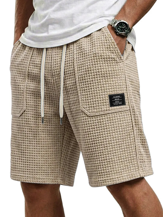 Men's Waffle Shorts With Pockets