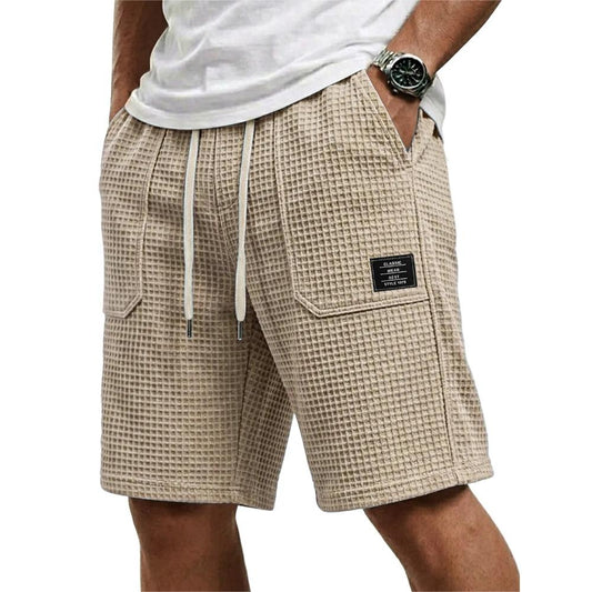 Men's Waffle Shorts With Pockets