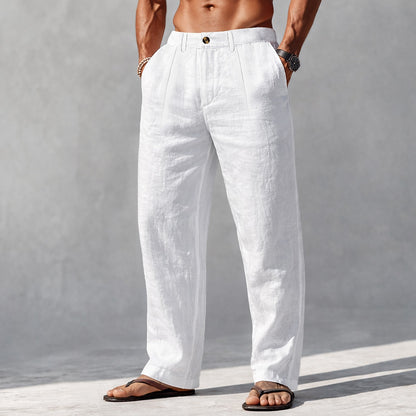 Men's Cotton Linen Pants - Light, Comfortable & Casual