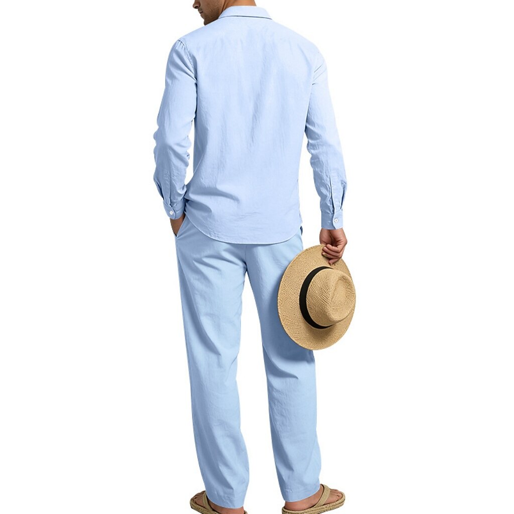 Cotton Linen Set-Shirt and Pants