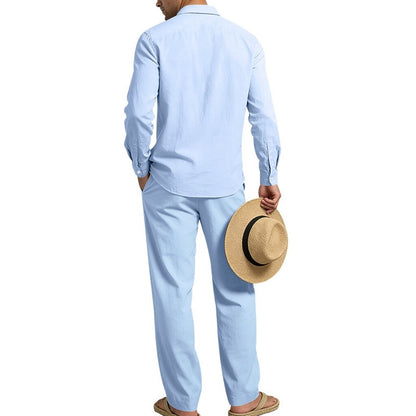 Cotton Linen Set-Shirt and Pants