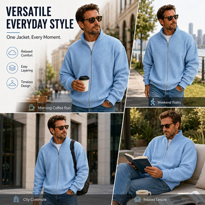Comfort Waffle Zipped Sweatshirt