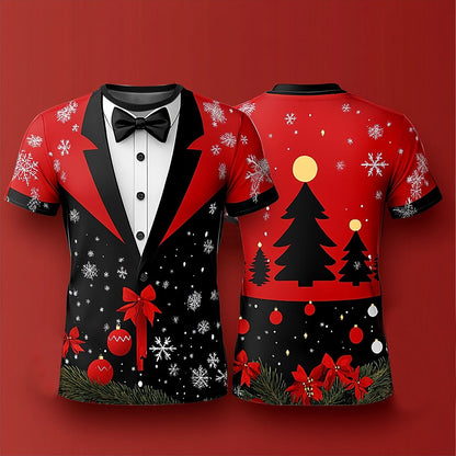 Men's Christmas Tree Snowflake Costume Tee
