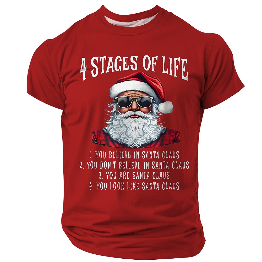 Men's Funny Santa Christmas 3D T-Shirt