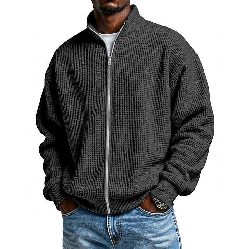 Comfort Waffle Zipped Sweatshirt