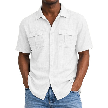 Men's Linen Shirt with Pocket