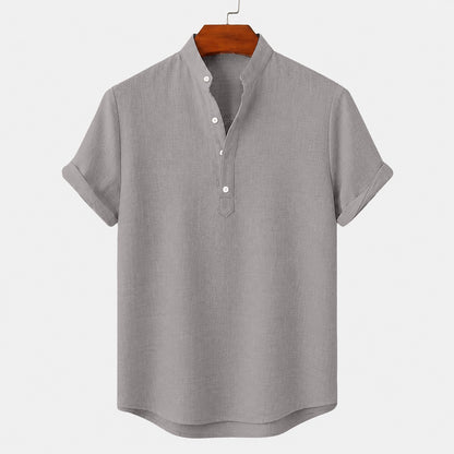 Breathable Linen Popover Shirt
