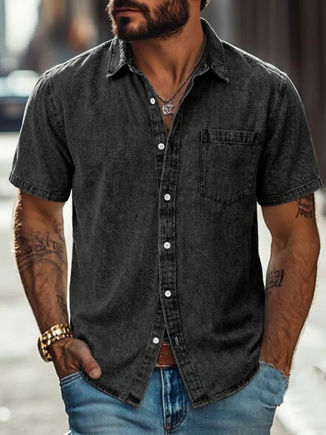 100% Cotton Acid Wash Shirt
