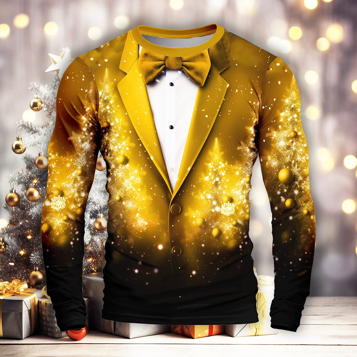Men's Bright Snowflake Long Sleeve