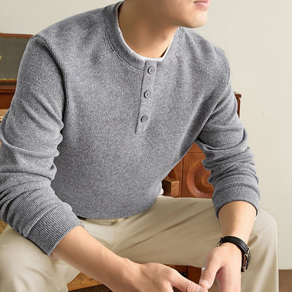Ribbed Knit Crewneck Sweater Pullover