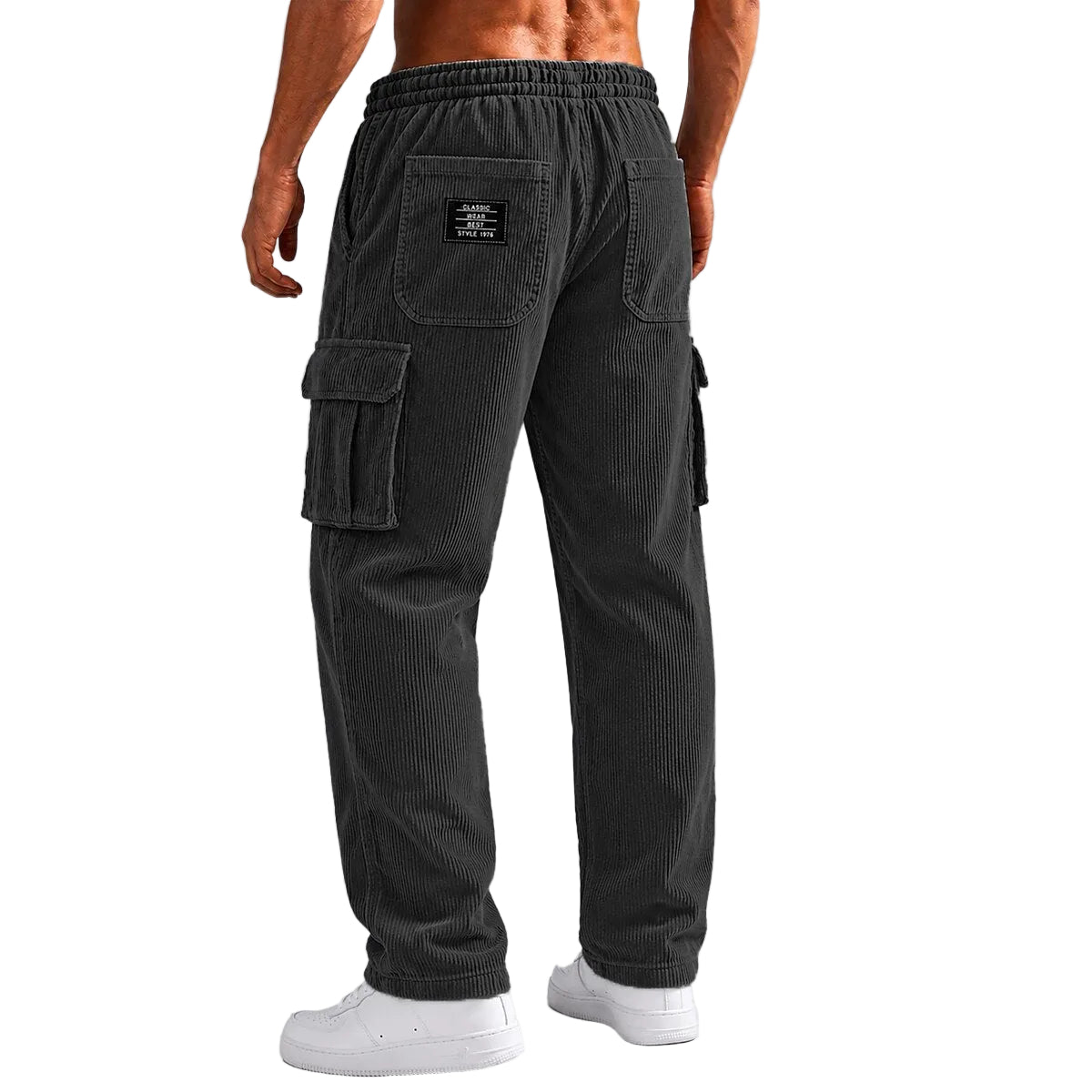 Pocketed Corduroy Cargo Pants