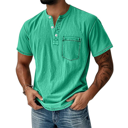 100% Cotton Henley T-Shirt