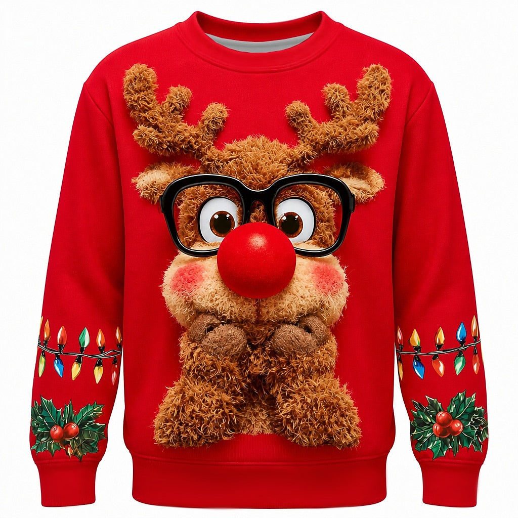 Men's Christmas Reindeer Crewneck Sweatshirt