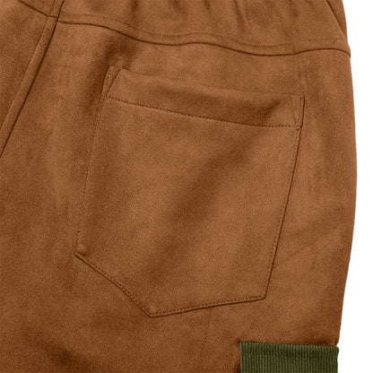 Pocketed Corduroy Cargo  Pants