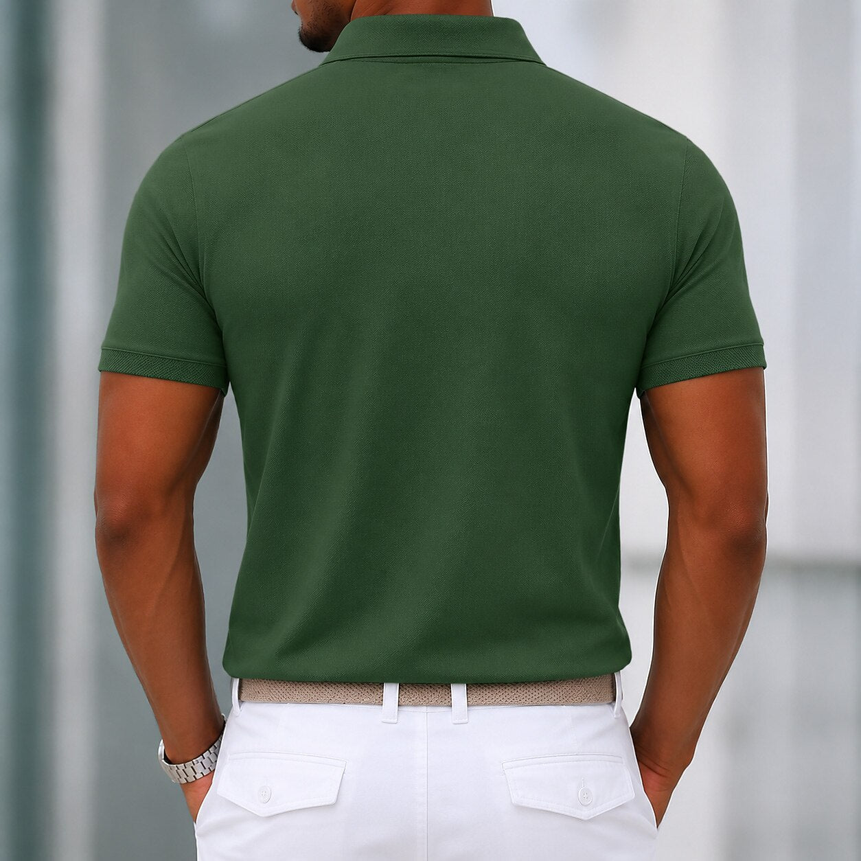 100% Cotton Pique Polo Shirt With Embroidery
