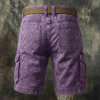 Vintage Washed Cotton Cargo Shorts