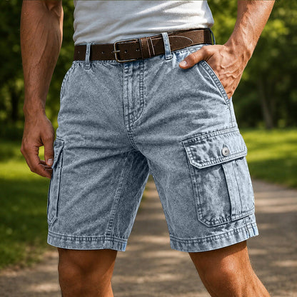 Vintage Washed Cotton Cargo Shorts