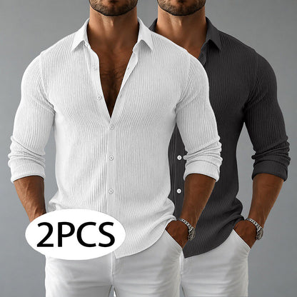 2-Pack Corduroy Button Up Shirts