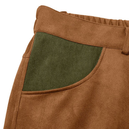 Pocketed Corduroy Cargo  Pants