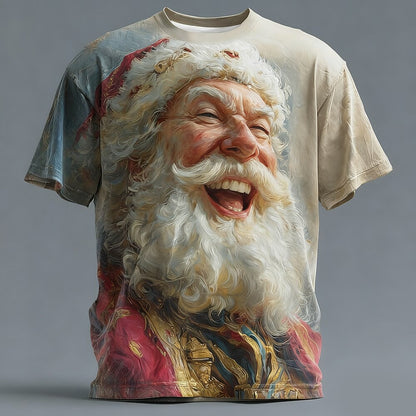 Artistic Santa Christmas Holiday Tee