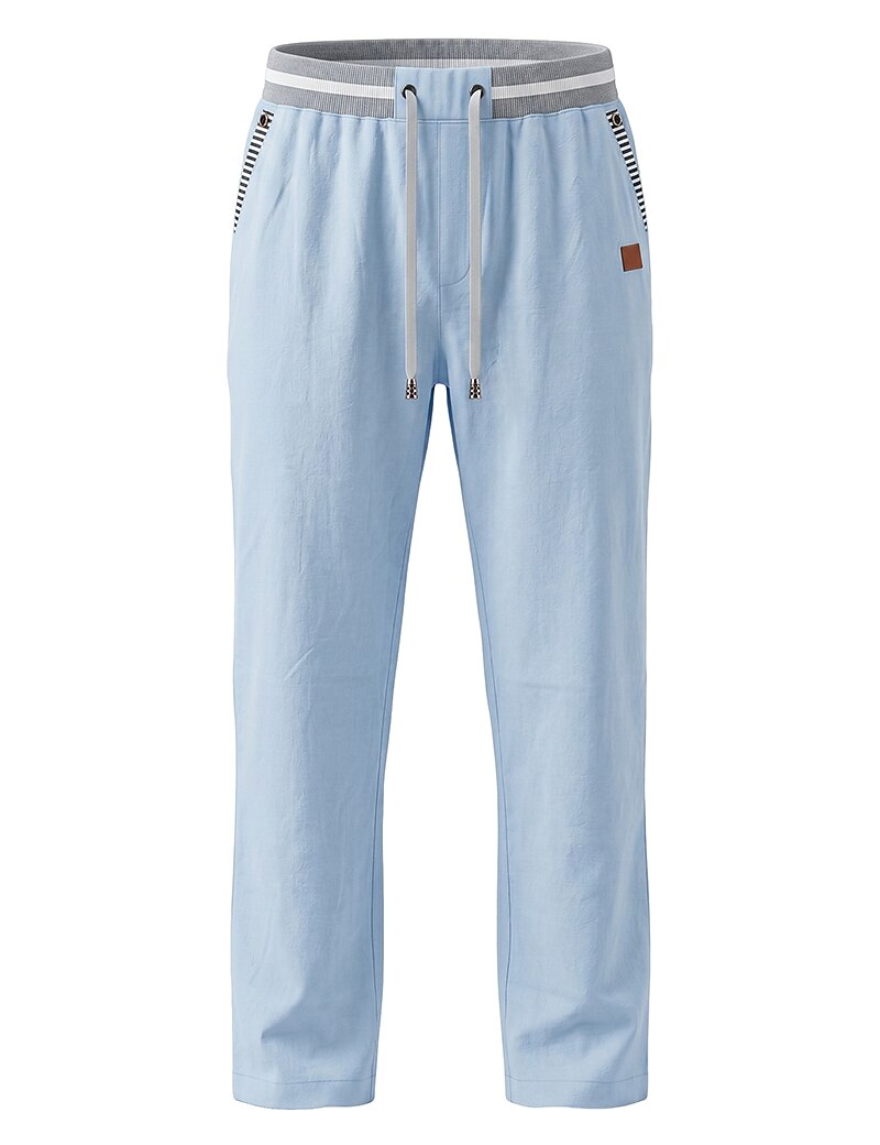 Lightweight Linen Pants With Elastic Waist