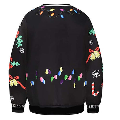 Christmas Elk Festive Holiday Printed Hoodie