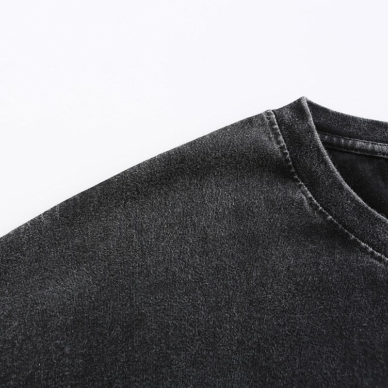 Washed Cotton Vintage Pocketed Tee