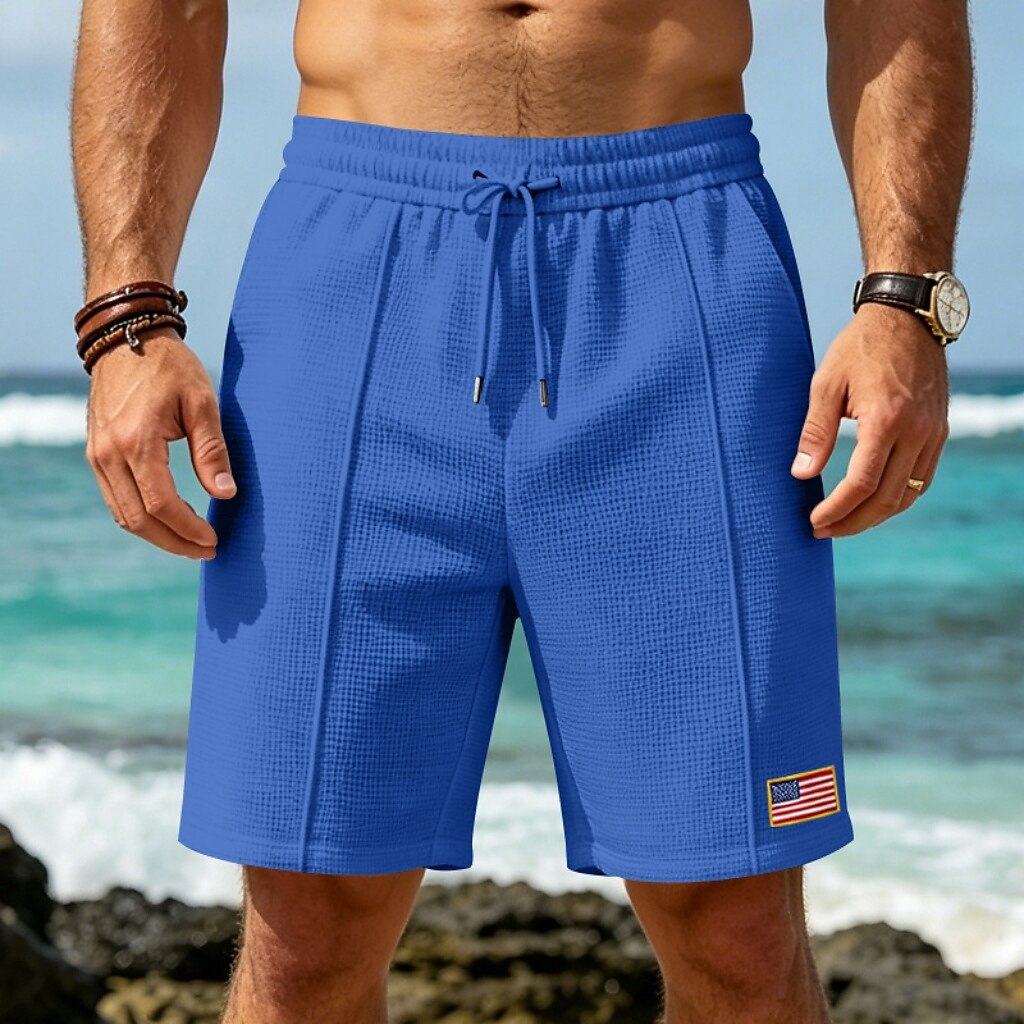 Men's Pocketed Waffle Shorts
