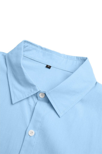 Long Sleeve Cotton Linen Shirt