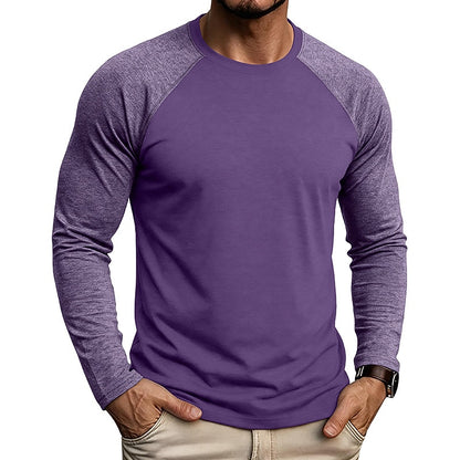 Casual Colorblock Long Sleeve T-shirts