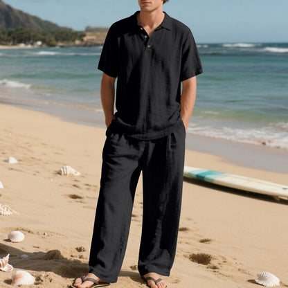 Cotton Linen Set-Shirt and Pants